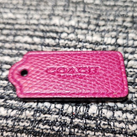 5/$20 Coach Logo New York Pink Purse Tag Only - Picture 1 of 9